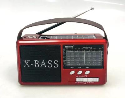 China GOLON RX-66S FM AM PORTABLE Retro Switch 3 Band Vintage Radio With Solar With Light With USB SD TF MP3 Player for sale