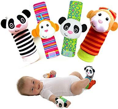 China Sustainable Feature Eco - Friendly Wrist Ratchets Knitted Soft Technics Baby Socks Toys for sale