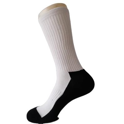 China Anti-Fault White Sublimation Blank Socks Polyester Socks For Sublimation for sale