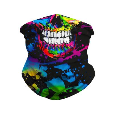 China Hot Selling Fashion Polyester Fabric Halloween Style Personality Printing Windproof Riding Mask for sale