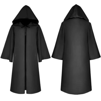 China 2022 Hot Sale Halloween Style Solid Color Breathable / Anti-Shrink Long Sleeve Plus Size Blank Hood Cloak For Cosplay Use With Custom Logo for sale