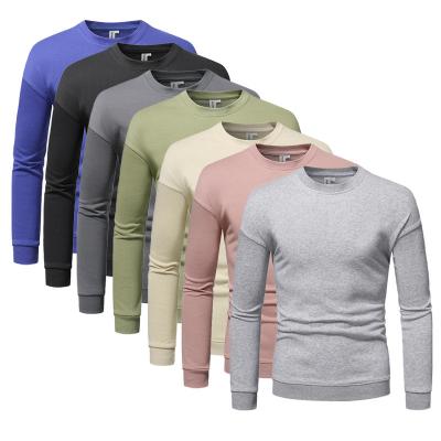 China 2022 New Listing QUICK DRY Full Colors Knitted Cotton Fabric O Neck Long Sleeve Oversized Mens Sweaters With Custom Logo for sale