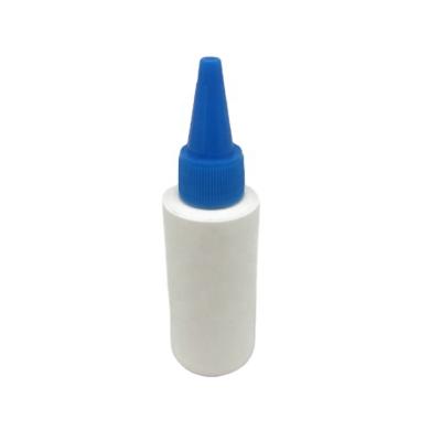 China Plastic Personal Care 50ml PET Hair Top Cap Bottle Twist Screw Mouth Twist Spout Sharp Top Cap Bottle for sale