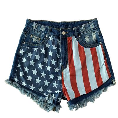 China 2021 Wholesale New Style American Flag QUICK DRY High Quality Female Shorts for sale