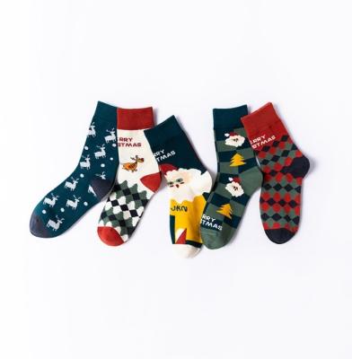 China Christmas Antibacterial Fashion New Arrival Yueli Style Winter Lovers Cute Crew Socks for sale