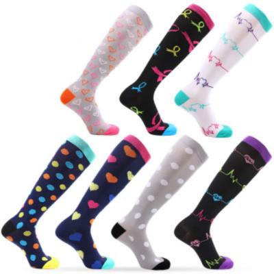 China Wholesale Antibacterial Coloful Knee High Compression Dress Socks Custom Designs For Men And Women for sale