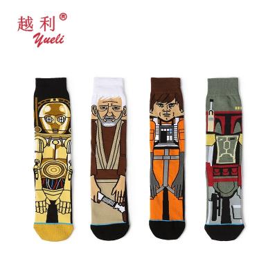 China Antibacterial Sports Nice Boy Cartoon Cotton Fashion Teen Tube Socks Young for sale