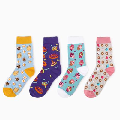 China Antibacterial Bulk Wholesale Soft Cartoon Custom Socks Food for sale