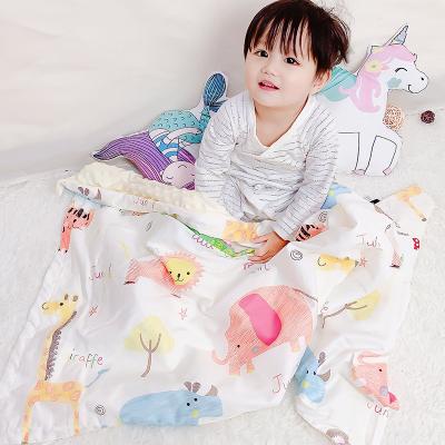 China 3D Magic Safe Soft Anti-bacteria Beanie Blanket Printing Cartoon Baby Blanket Travel Soothing Animal Blanket for sale