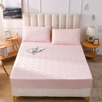 China Yuchun Waterproof Top Selling Hypoallergenic Cotton Quilted Sanded Terry Waterproof Mattress Pad Sheet Mattress Cover for sale