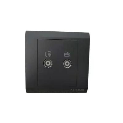 China Residential/Multi-Purpose European Style TV FM Surface Mount Isolated Wall Outlet Set for sale