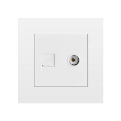 China Residential/Multi-Purpose Type 86 TV Television Outlet Computer Socket Hotel/Family Wall Socket for sale