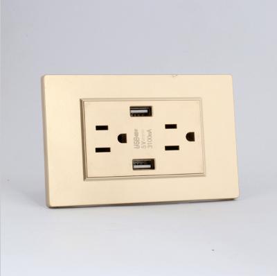 China Residential / General Purpose US Standard Faceplate 2 Sockets Rectangular Faceplate Wallplate for sale