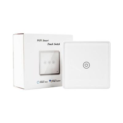 China European Standard 86 touch screen easy installation home WIFI smart wall switch Sino-British remote control switch for sale