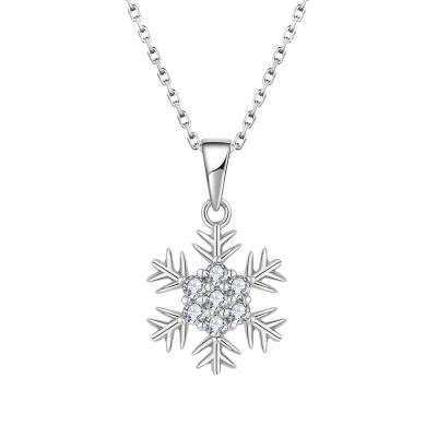 China Manufacturer FASHIONABLE Snowflake Jewelry Zircon Pendant Women Sterling Silver Custom Made Trendy Custom Designs Daily Accepted for sale