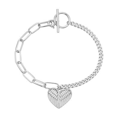 China CLASSIC Love Heart Heartbeats 925 Sterling Silver Everyday Custom Design Friendship Bracelets for sale