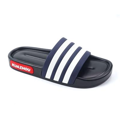 China Fashion Trend PVC Striped shoes for men good quality Abrasion Resistance fashion non-slip custom slippers outdoor for sale