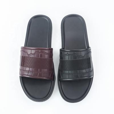 China Fashion Trend solid color thick sole custom slippers Original simple Waterproof non-slip flat sandals footwear men for sale