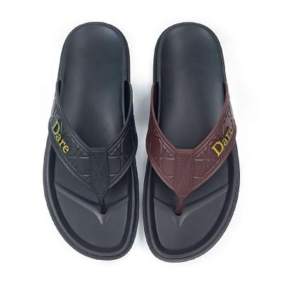 China Fashion Trend Wholesale Summer New Trend PVC Flat Sandals Flip-Flops Outdoor quality fashion beach Flip Flops Slippers For Men for sale