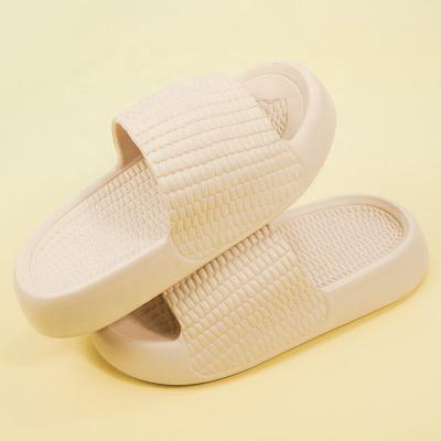 China Fashion Trend 2023 EVA summer platform solid color Slide non-slip Quick Drying indoor sandals home Slippers for women for sale