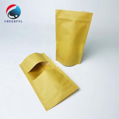 China Recyclable Dried Mushroom Packaging Kraft Paper Bag With Clear Window Accept Custom Order Food Packaging Bags for sale