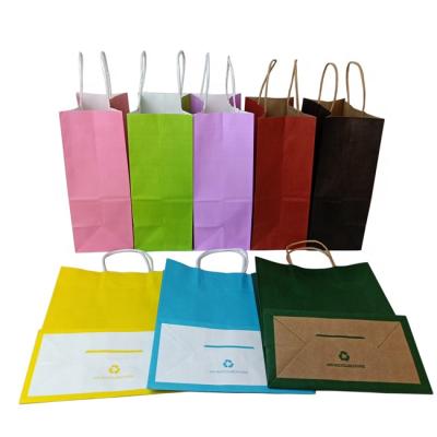 China New Design Eco-Friendly Custom Reusable Colorful Decorative Shopping Paper Bags With Handle for sale