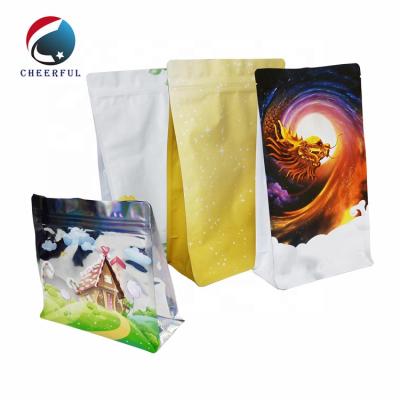 China High Quality Custom Coffee Bean Moisture Proof Digital Printing Flat Bottom Moisture Proof Bag With Zipper For Food Packaging for sale