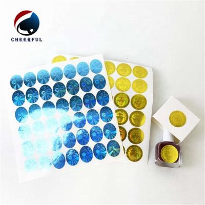 China High Quality Custom Printing Waterproof Holographic Label Stickers Die Cut Sticker PVC Label Adhesive On Roll for sale