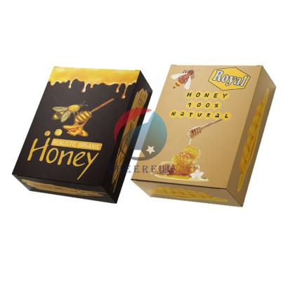 China Recycled Materials Custom Printing Royal Honey VIP Sachet Display Box With Sleeves Gold Foil Paper Counter Box For Honey Stick for sale