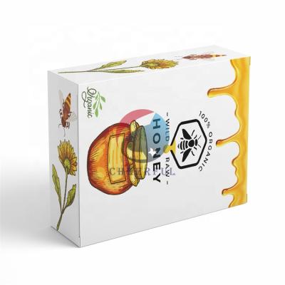 China Reused Materials Custom Logo Packaging Paper Display Box For Royal VIP Honey Sachet Sleeve Cardboard Counter Box For Honey Liquid Packaging Bag for sale