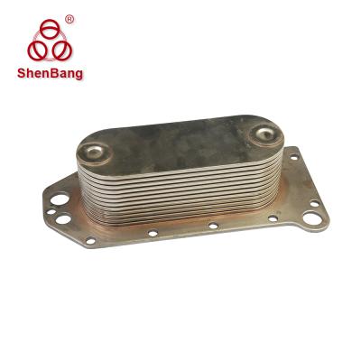 China Stainless Steel Type Excavator / Heavy Truck Diesel Engine Spare Parts Oil Cooler For 6CT Oil Cooler Core 3918175 for sale