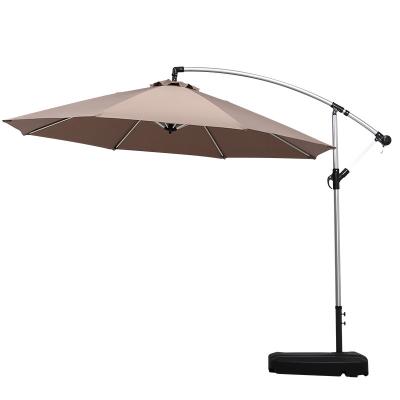 China Modern Multifunctional Waterproof Windproof Sunscreen Aluminum Frame Garden Patio Outdoor Party Cantilever Umbrella With Stand for sale