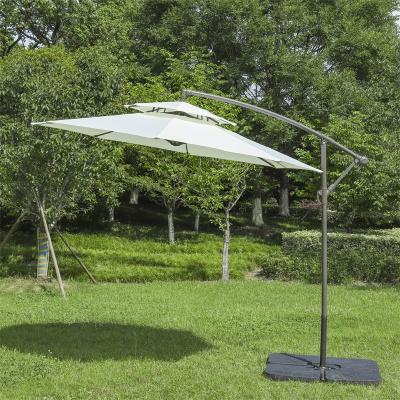 China 10ft Modern Banana Hanging Outdoor Beach Umbrella In Running Cafe Umbrella Patio Restaurant Umbrella Sun Shade Outdoor Garden for sale