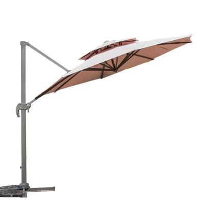 China Modern Interesting Design Metallic Furniture Umbrella For Home Use Patio Or Cafe Outdoor Waterproof Sun Leisure Popular Parasol for sale