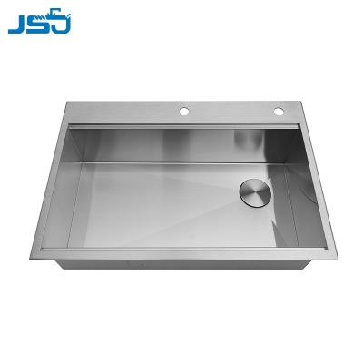 China Without Faucet Top Mount Customized Handmade Nano Stainless Steel Workstation Sink For Imported Kitchen And Outdoor for sale