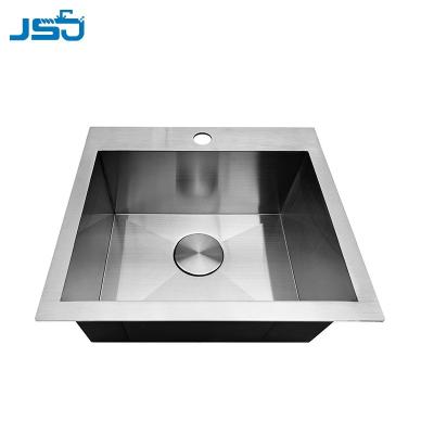 China Customized Size Nano Bowl Topmount Kitchen Sinks Satin Topmount Single Sink Without Faucet for sale