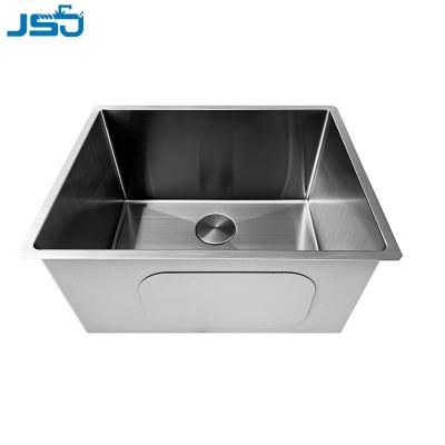 China Without Faucet Customized Handmade Nano Brushed Stainless Steel Sideboard Single Bowl Basin Sink for sale