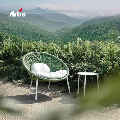 China Outdoor Furniture Artie Outdoor Balcony Coffee Table Time and Chair Patio Furniture Aluminum Rattan Wicker Garden Set for sale