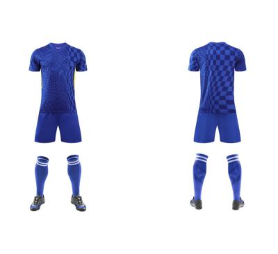 China 2022-2023 New Season Breathable Blue Yellow Soccer Jersey Kitpersonal Custom Soccer Jersey Uniform for sale