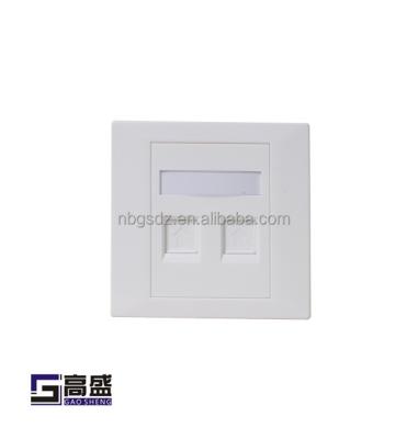 China high quality best price 2port wall plate amp trapezoidal dual port network RJ45 faceplate for sale