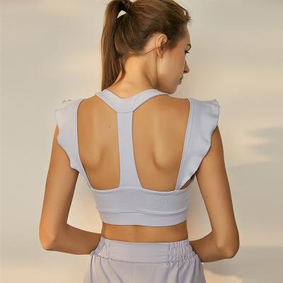 China New Wireless Sports Runner Support Antibacterial Women High Stretch Workout Connected Bra for sale