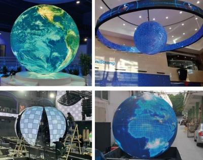 China Custom P3 P4 P5 P6 LED Ball Screen Video Irregular Shaped Spherical LED Display for sale