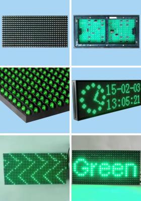 China Single Green P10 LED Display Module For Advertising Publish 10000 Pixels/M2 for sale