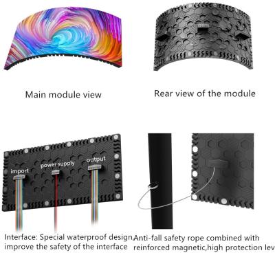 China Buiten aanpassing P3 Flexible LED Display Screen Full Color gebogen 4k LED video muur Te koop