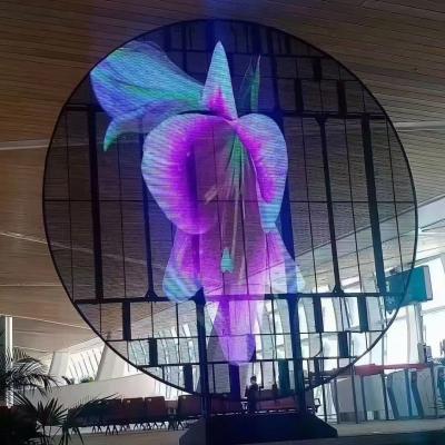 China P6.25 P8 P10 Transparent LED Display With 600w/M2 Peak Power IP65 Protection Level for sale