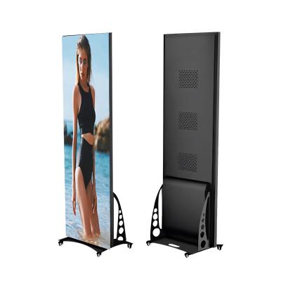 China Indoor Portable Led Poster Screen  Wifi Usb Control Standing LED Poster Display 1920x640mm for sale