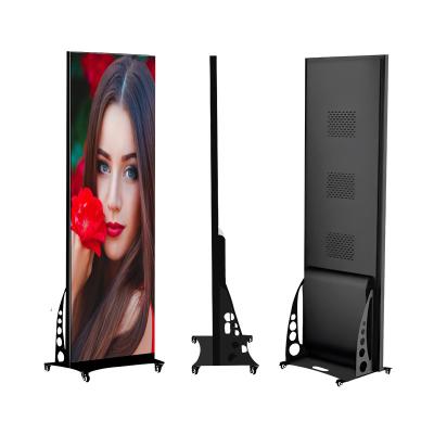 China Indoor Full Color Poster LED Display P2 P2.5 P3 Floor Standing Digital Screen SDK Poster LED Screen for sale