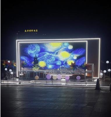 China P10 Transparent LED Display Screen Full Color High Brightness For Building Glass Window for sale