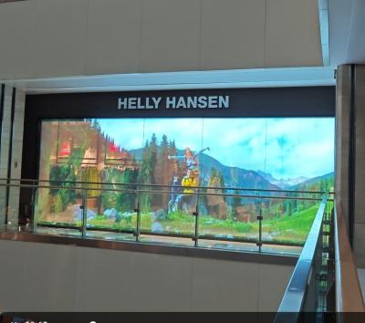 China P6 LED Flexible Transparent Crystal Film Display Advertising Screen For Glass Door Shopping Mall for sale