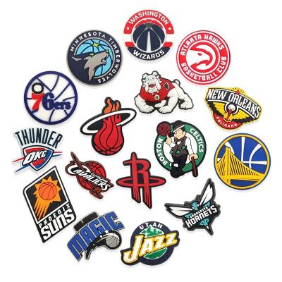 China Popular Durable And Soft Houston Shoe Charms Basketball Star Houston Croc Charms For Cartoon Clog Shoe Decorations for sale